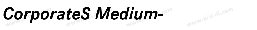 CorporateS Medium字体转换